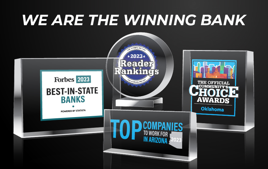 Forbes Best in Banks, Reader Rankings, Top Companies Arizona, and Oklahoma Community Choice Awards