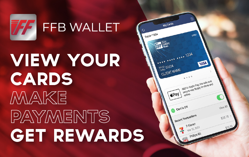 FFB Wallet Banner - view cards, make payments, get rewards