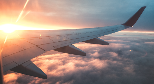 window side view of a plane