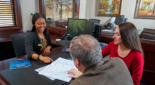 couple talking to ffb representative