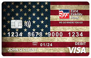 american flag card