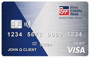 blue and silver card